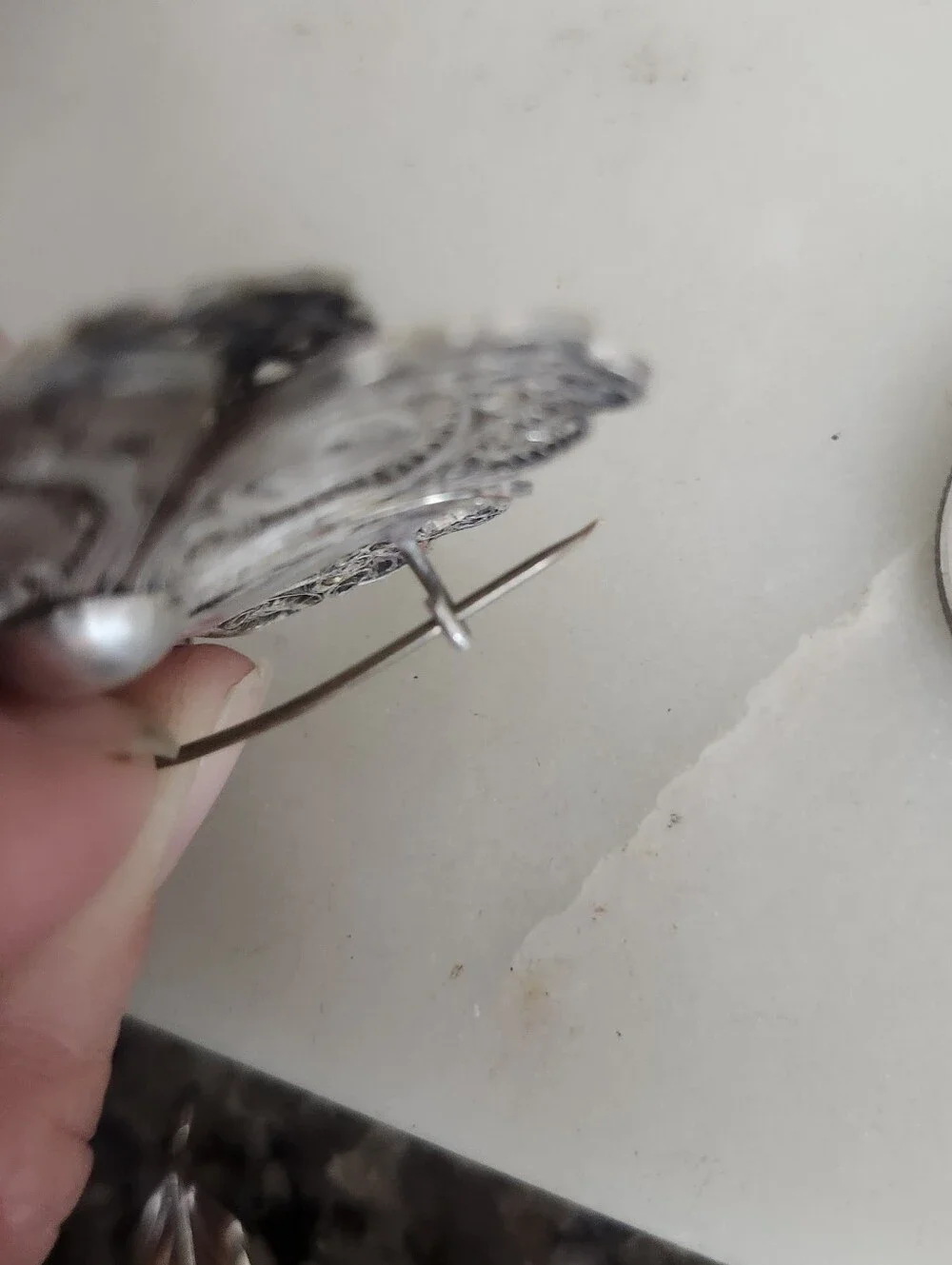 Vintage delicate silver